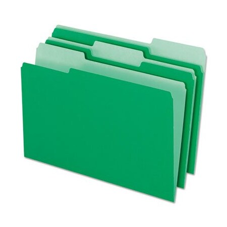 Tops Business Forms Pendaflex, INTERIOR FILE FOLDERS, 1/3-CUT TABS, LEGAL SIZE, GREEN, 100PK 435013BGR